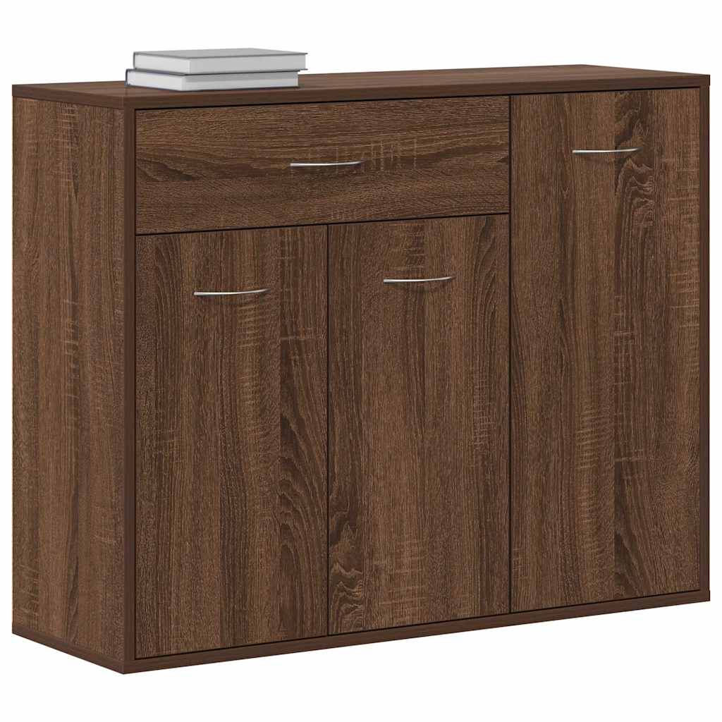 Sideboard Braun Eichen-Optik 88x30x70 cm Holzwerkstoff